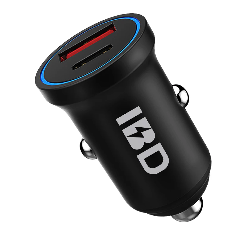 IBD330-PD 36W Новейший телефон Qc3.0 автомобильное зарядное устройство 2.4A со светодиодом