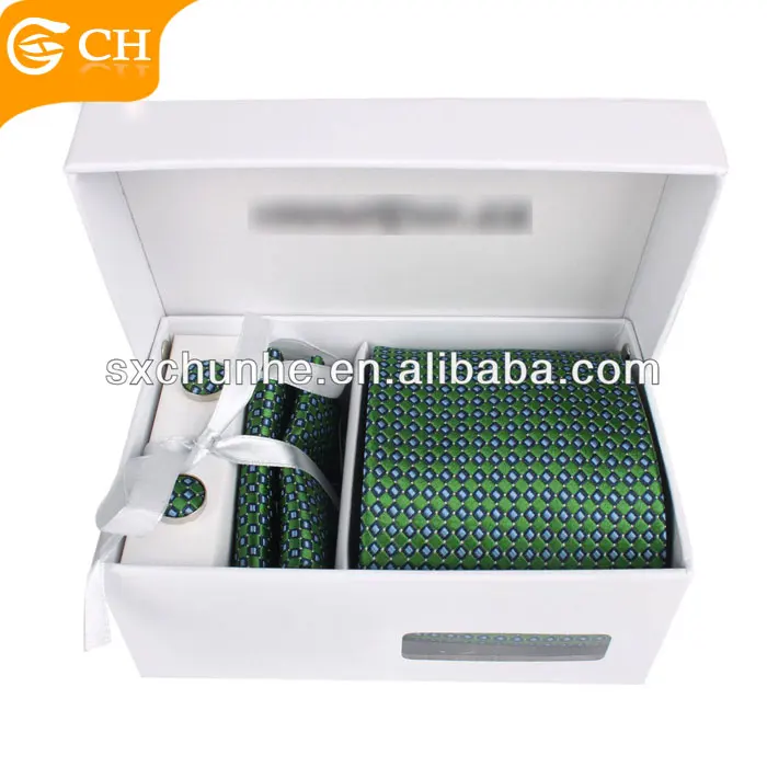 
 Модный галстук в зеленый горошек из 100% полиэстера, подарочный набор для мужчин с карманным квадратом  