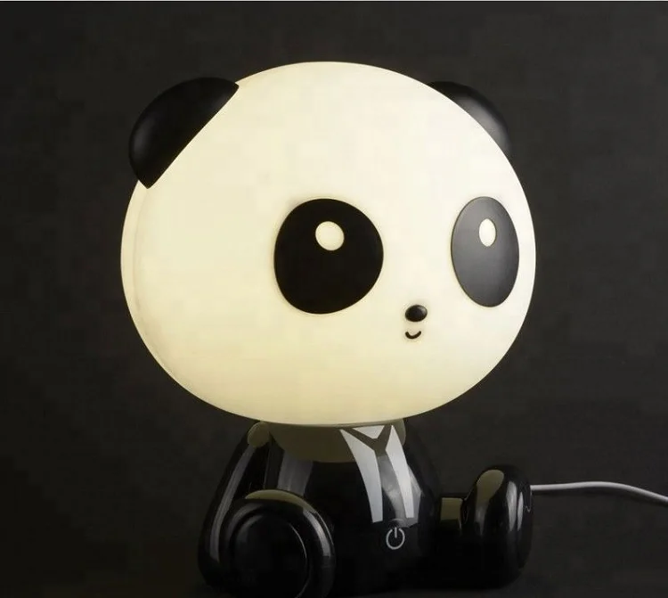 Plastic panda touch table lamp usb energy saving night light bedside lamp
