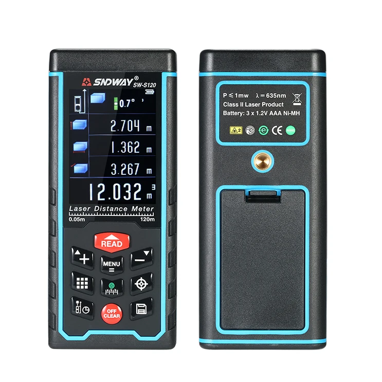 
Laser Distance Meter SWE120 Portable Laser Rangefinder 120M SNDWAY Laser Distance Measuring Instrument with Camera Poem Factory 