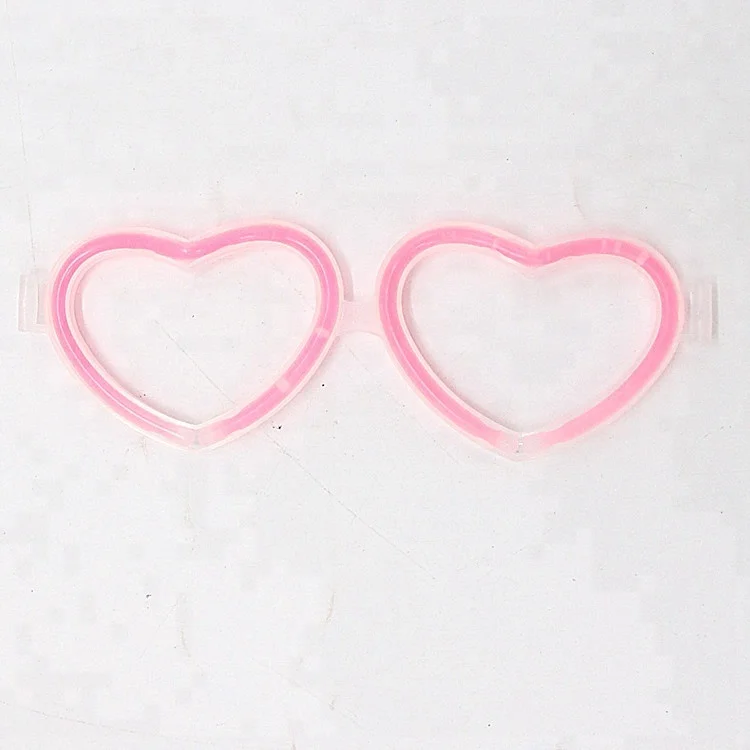 Multi Color Glow Fluorescence heart shape Glasses LED Light Luminous Sticks Neon Xmas Halloween Party Flashing Novelty Toy