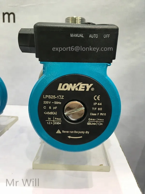 Small automatic central heating water pressure circulator pump