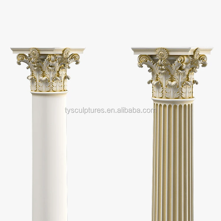 antique classic European design decorative stone marble column pillar for hall house building ornament