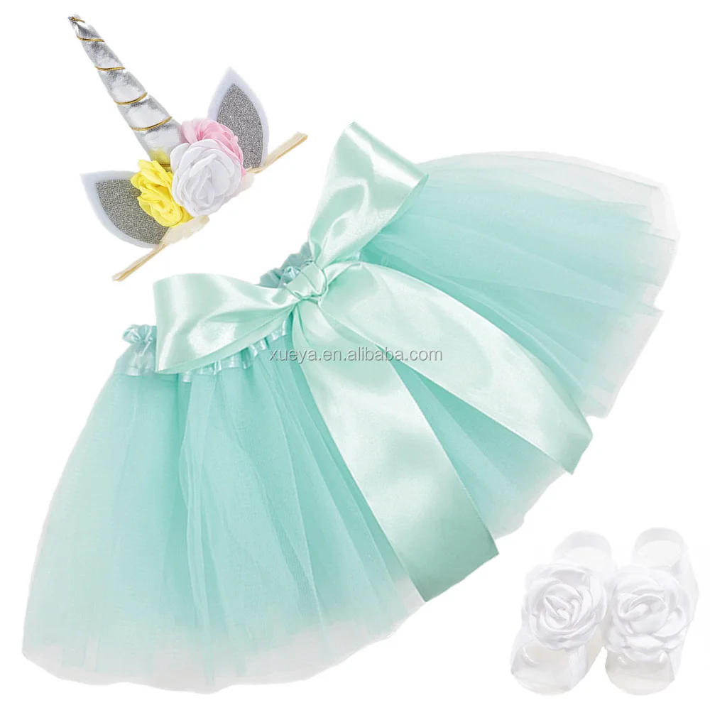 
New baby tulle fabric for tutus with sandal and headbands 