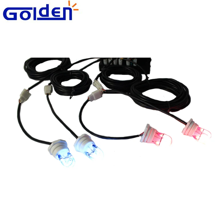 Kit 12 24 volt 2 HID Bulbs hideaway led strobe lights
