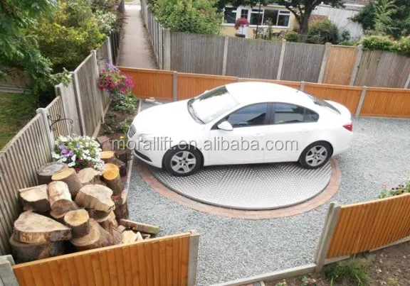 car turntable revolving garage parking platform with electric motor