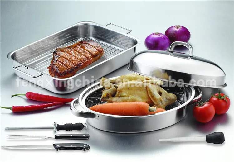 Hot Sale Cookware Roaster Pan Baking Tray Beef Pan Set
