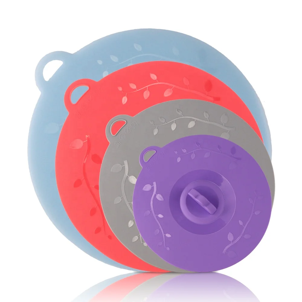 4pcs set Reusable  Airtight Seal Covers silicone suction lid Preservation Lid food cover for pot bowl cup