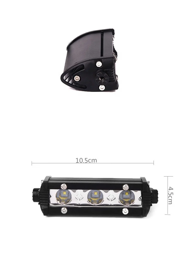 Mini single row led 12 volt CTD-XDP-001-F 9W car work headlight bar 3d strip lamp bulb of auto parts