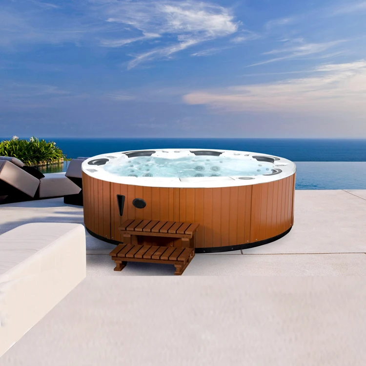 
JAZZI Round Outdoor Whirlpool Bath Tub Balboa System Hot Tub SKT306A 