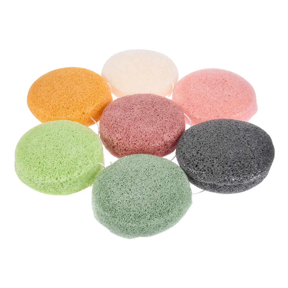 
Konjac Sponge All Natural Korean Facial Sponge with Activated Bamboo Charcoal Hydrophil Konjac Sponge 