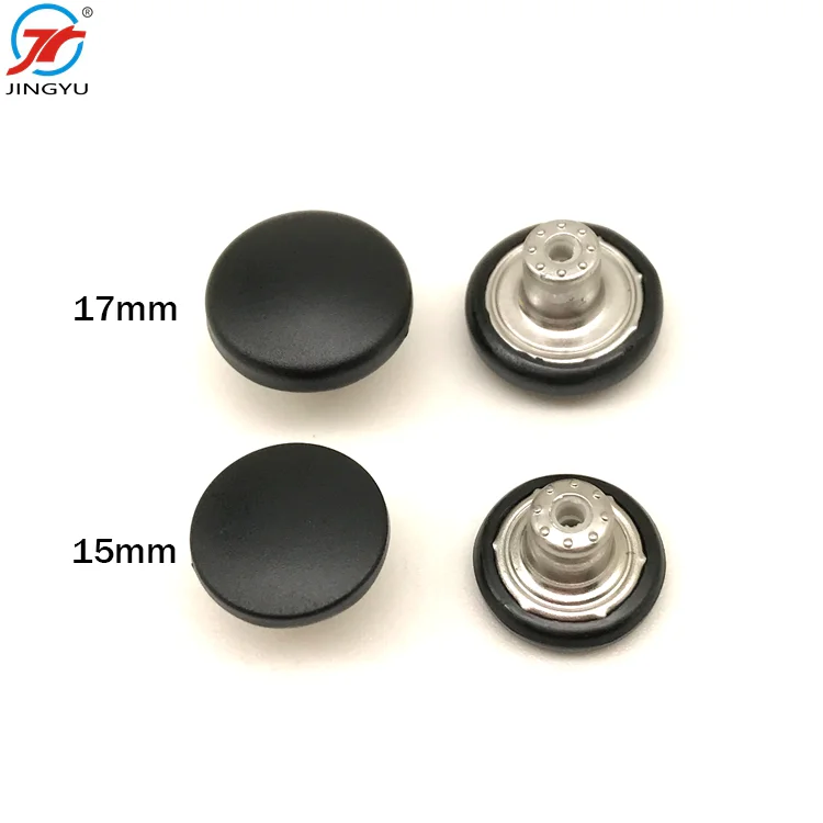 Wholesales Custom Garment Accessories Metal Different Types Of  Plastic Cap Metal Shank Jeans Button