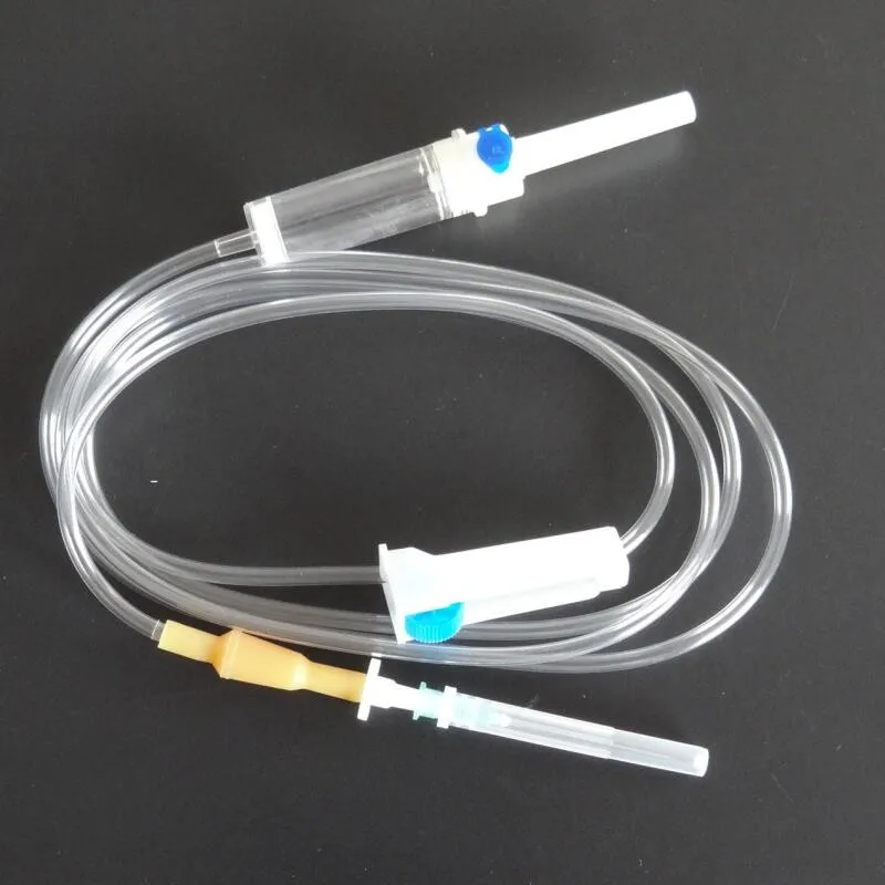 Инфузионный набор CE с y-образным отверстием для впрыска, люер-замок с иглой ISO13485, 20 капель для медицинского использования