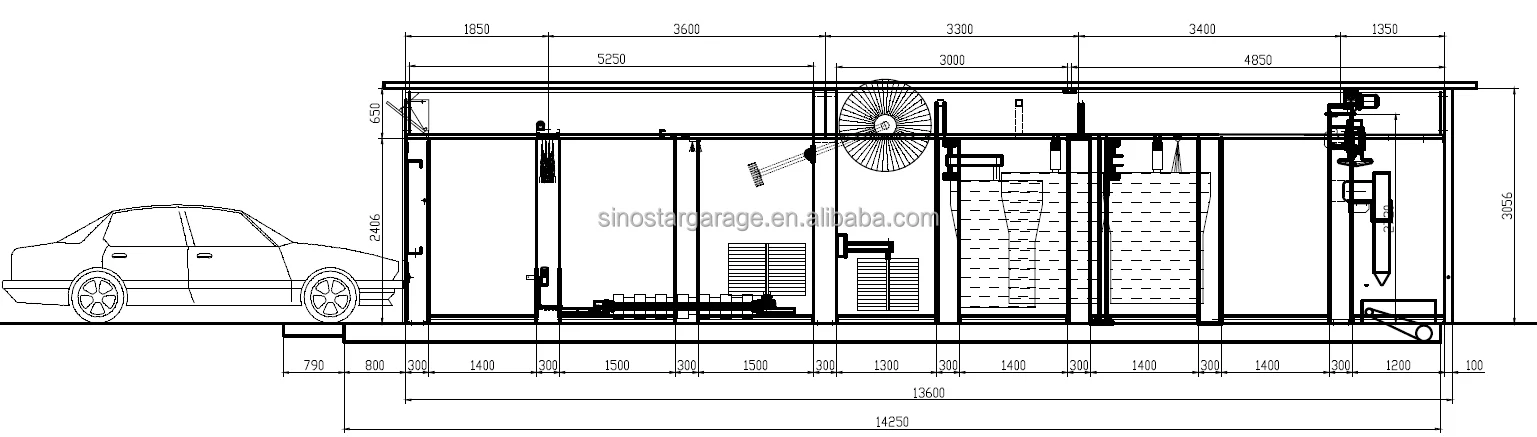 SINOSTAR China automatic brush tunnel type car wash machine price / car washing equipment system for sale A6-G