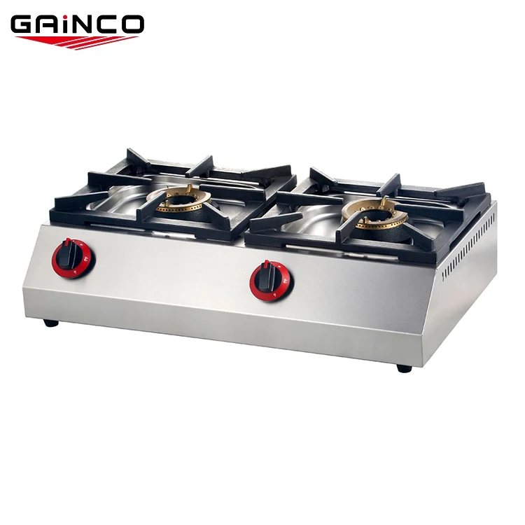 OEM brands types of kitchen equipment tabletop 2 burners gas stove with oven grill gas stove option GBS-2YC