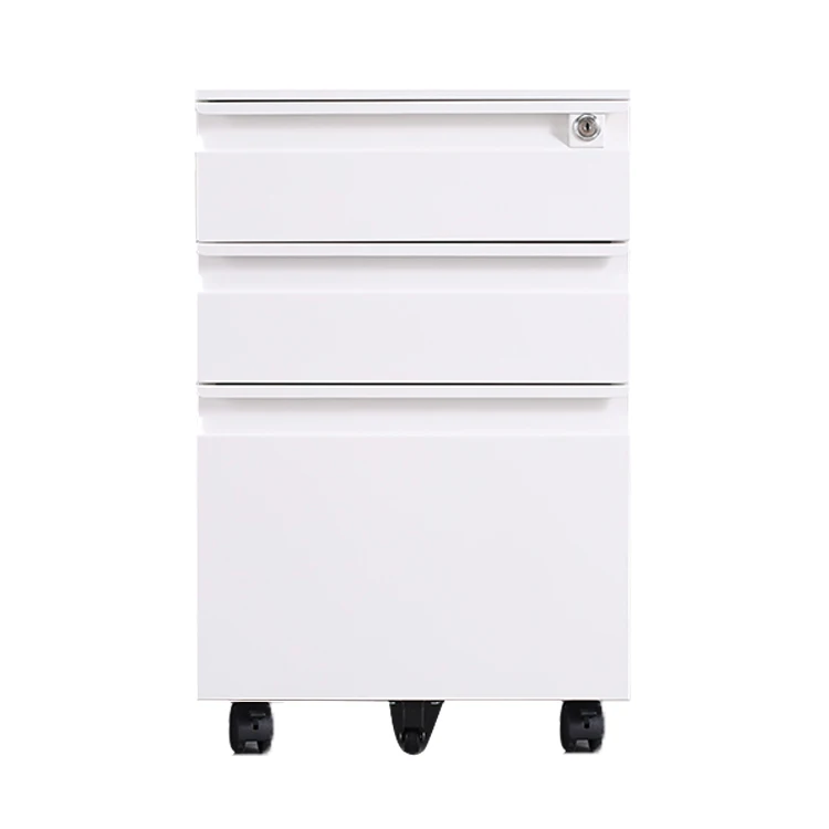 Factory direct price office equipment 3 drawer metal A4 hanging mobile filing cabinet mobile 3 drawer storage cabinet