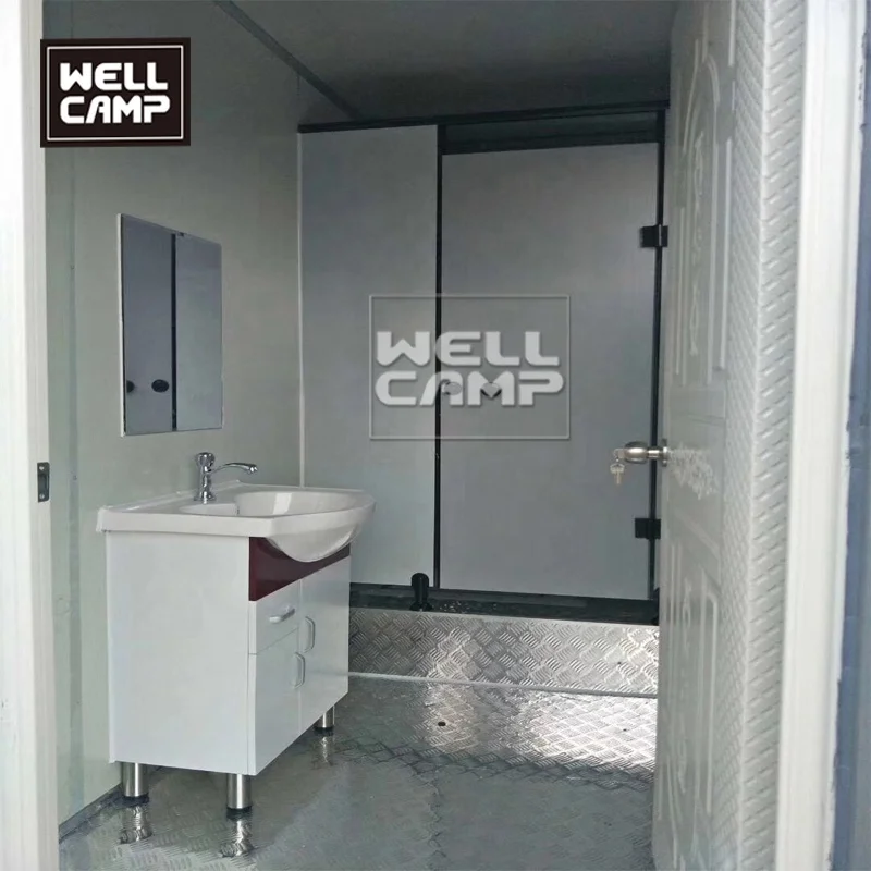 Wellcamp container wash room flat pack container bathroom manufactured mobile homes for sale