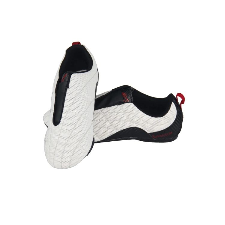
Black and white color matching breathable high rubber taekwondo shoes 
