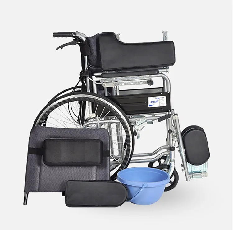 Multi-function Foldable Wheelchair Manual Commode Wheelchair for the Disaabled
