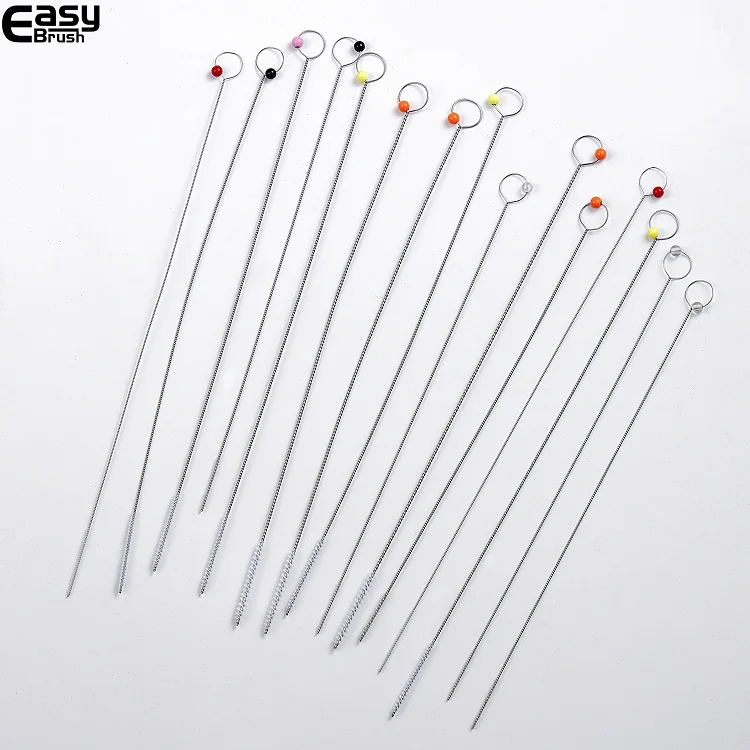 Flexible small round nylon endoscopy tube cleaning brush