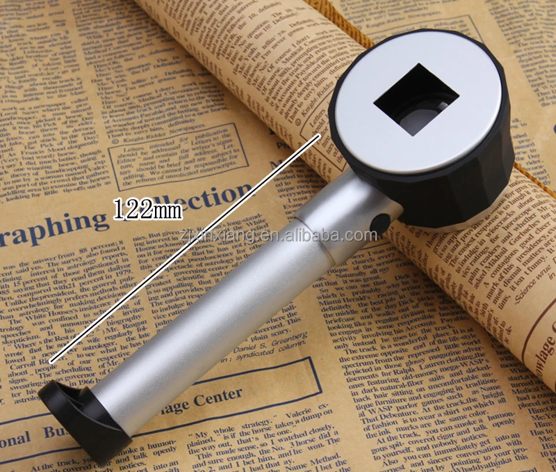 
10X Handheld LED Optical Glass Magnifying Glass with Scale 