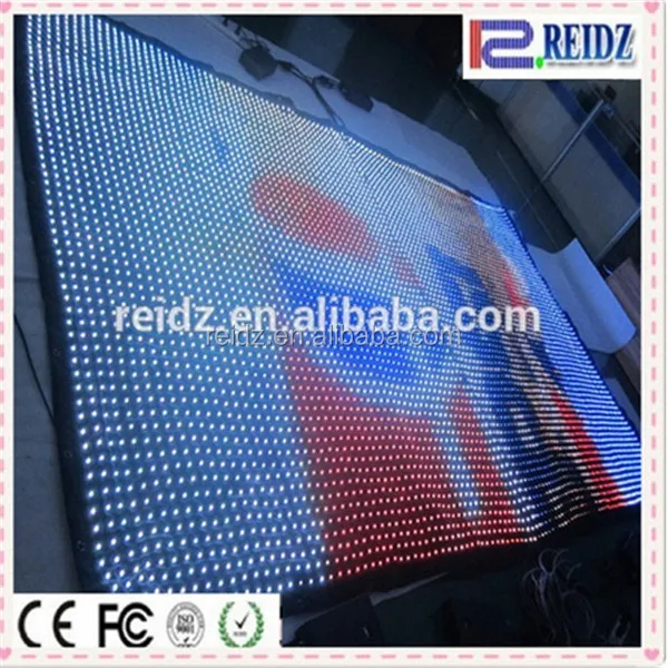 See Through Programmable Flexible Led Mesh Curtain