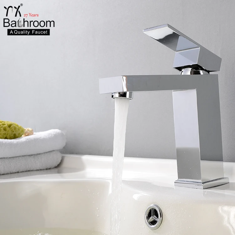 
Basin sink faucet with filter cartridge Square column copper chrome single hole single handle Lifting basin faucet 