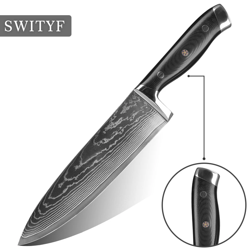 Craftsman Spirit 10Cr15Mov Damascus Custom 8 Inch Chef Knife