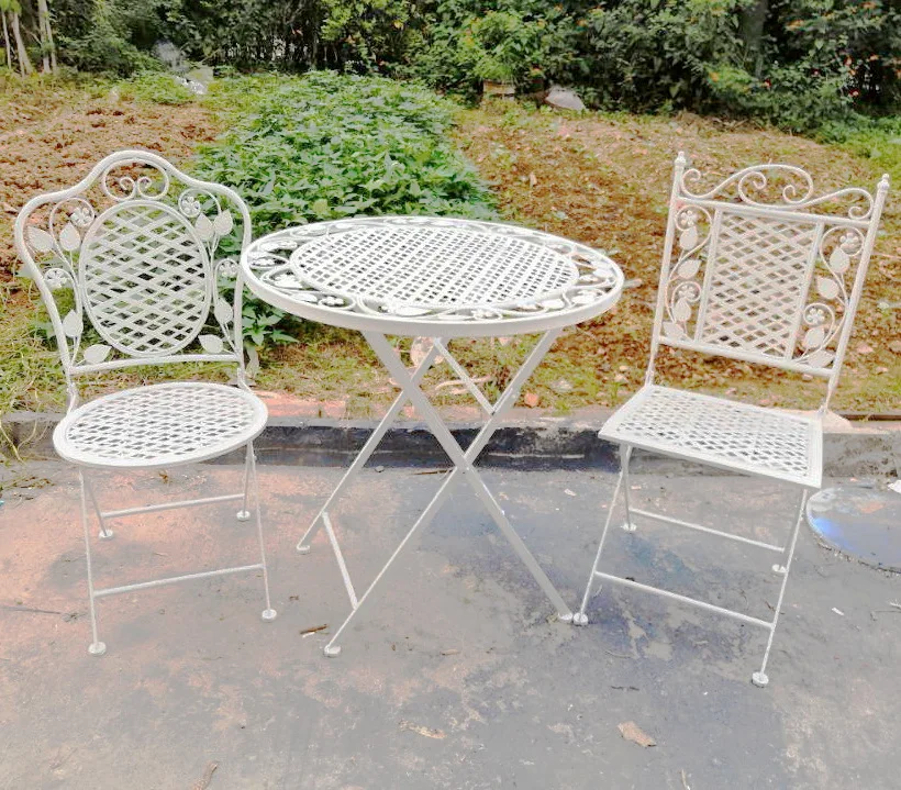 outdoor garden wrought iron table and chairs sets Other Metal Furniture