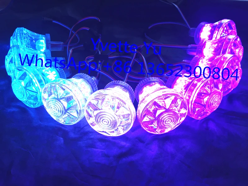 Cabochon Pixel Led lights 60mm turbo bulb UCS2903 9leds DC24V for amusement rides