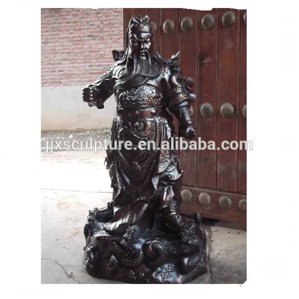 
Cast Bronze Chinese Style Guangong Statue Sculpture 