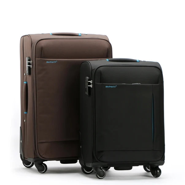 High quality waterproof fabric soft trolley luggage with TSA lock Modern fashion trolley travel luggage