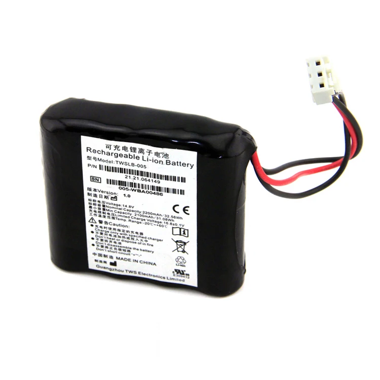 ShenZhen factory EDAN 14.8V 2200mAh rechargeable Li-ion medical battery