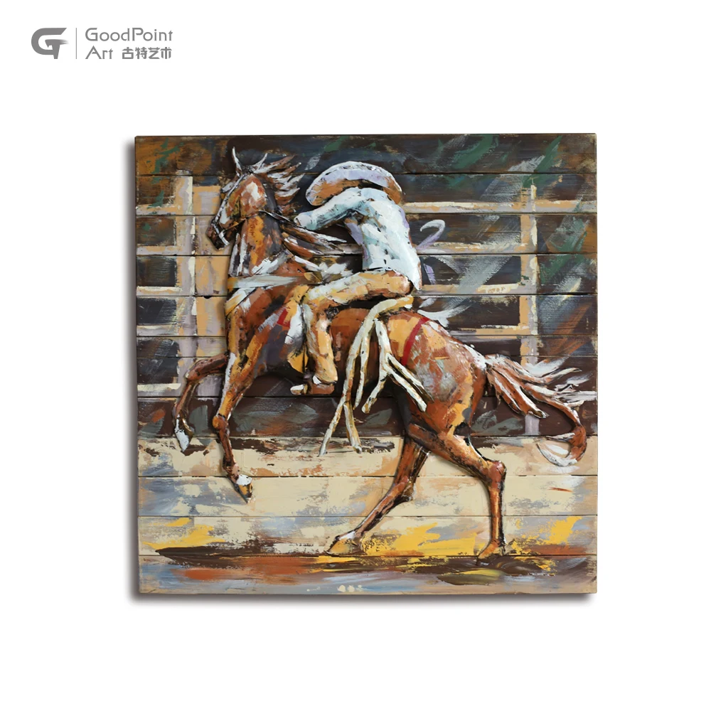 
Struggling horse oil painting antique stud farm for sale pursuering lives handicraft 