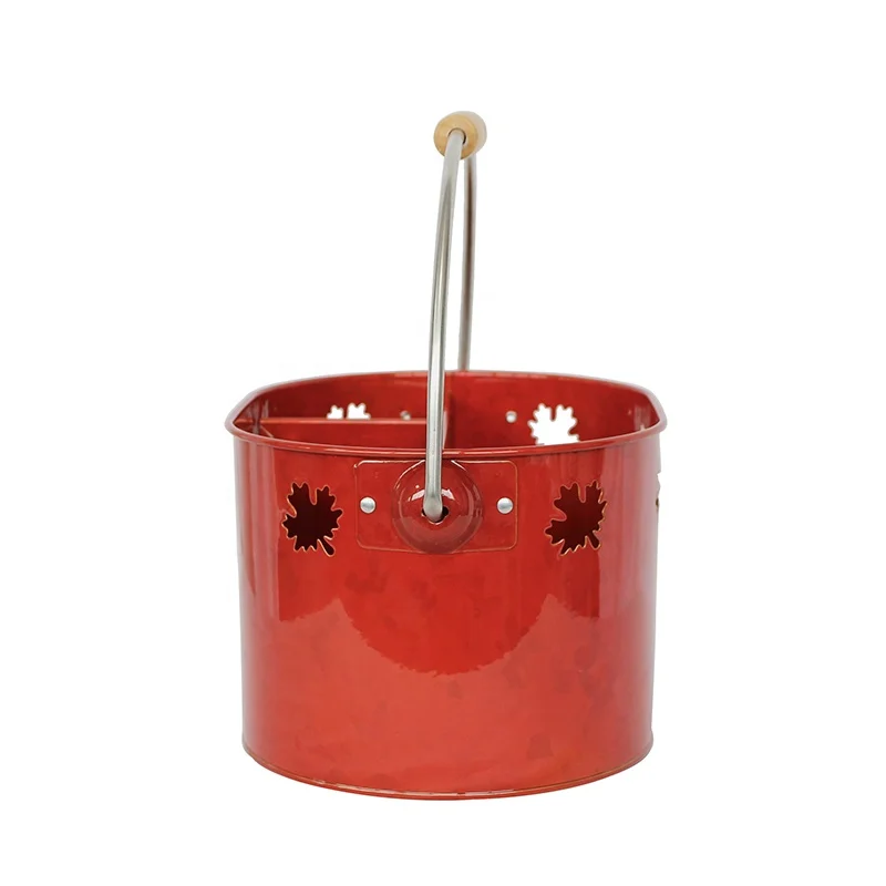 Metal Compartment Organizer Carry-All Serveware Utensil Caddy