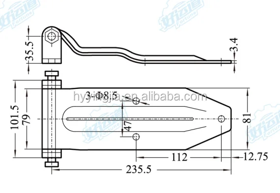 01123 фургон, петли для задней двери грузовика, детали для грузовика, дверной шарнир