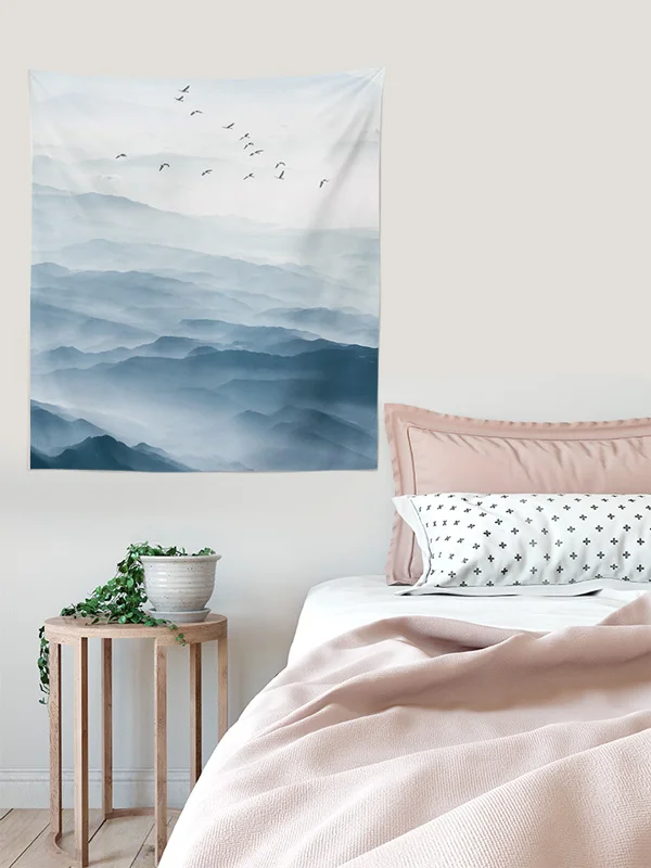Newest Hot Selling Picture Scenery Mountain Decor Fabric Wall Hanging Tapestry For Home Decorative