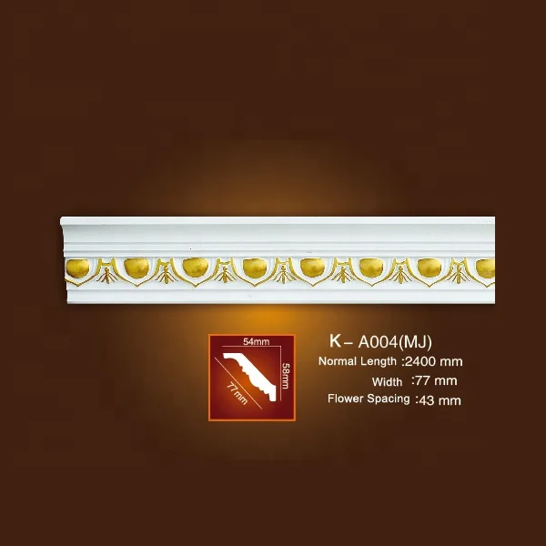 3D Caved Polyurethane Decorative Carving Moulding PU Foam Mouldings