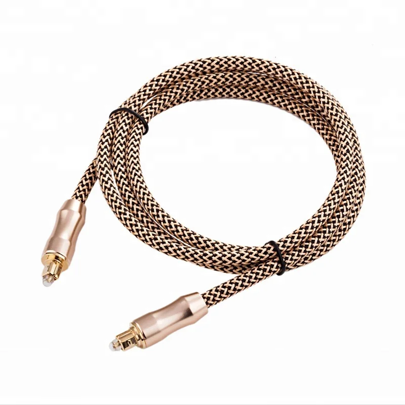 HIFI Digital Audio Fiber Optic Patch cord optic Audio Fiber cable Toslink Cable with Brassing Housing Connector