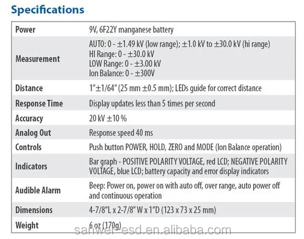 ЖК-дисплей электростатическом поле метр/FMX-004 ESD тестовые Счетчики/Simco измерительный метр