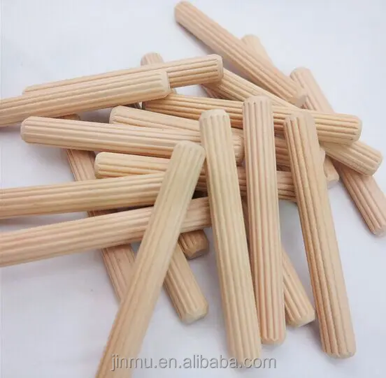 Hardwood Fluted Dowel Pins Wood Crafts Groove Dowel Pins