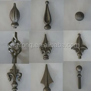 Wrought iron Cast iron forge iron ornamental post tubular fence spear