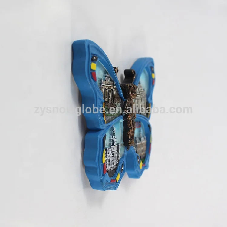 Custom Handmade Resin Fridge Magnet butterfly Souvenir Magnet Fridges Promotional Items