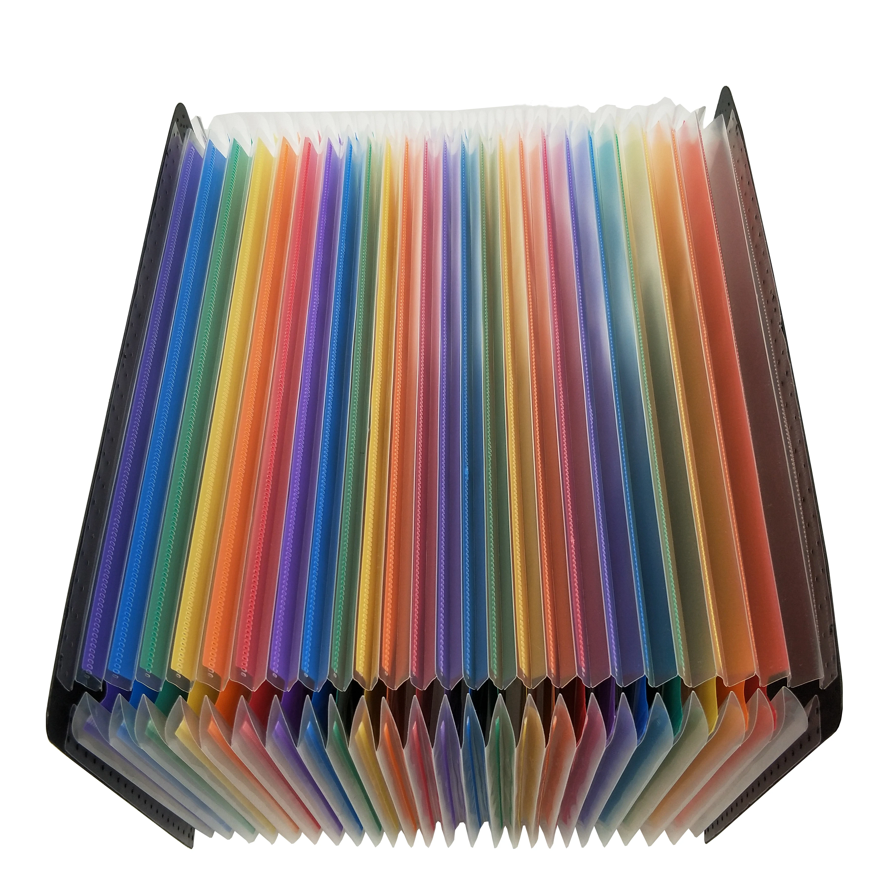24 Pockets Expanding File Folder Rainbow Expanding and Self-Stand Accordion Large Capacity Expanding Wallets