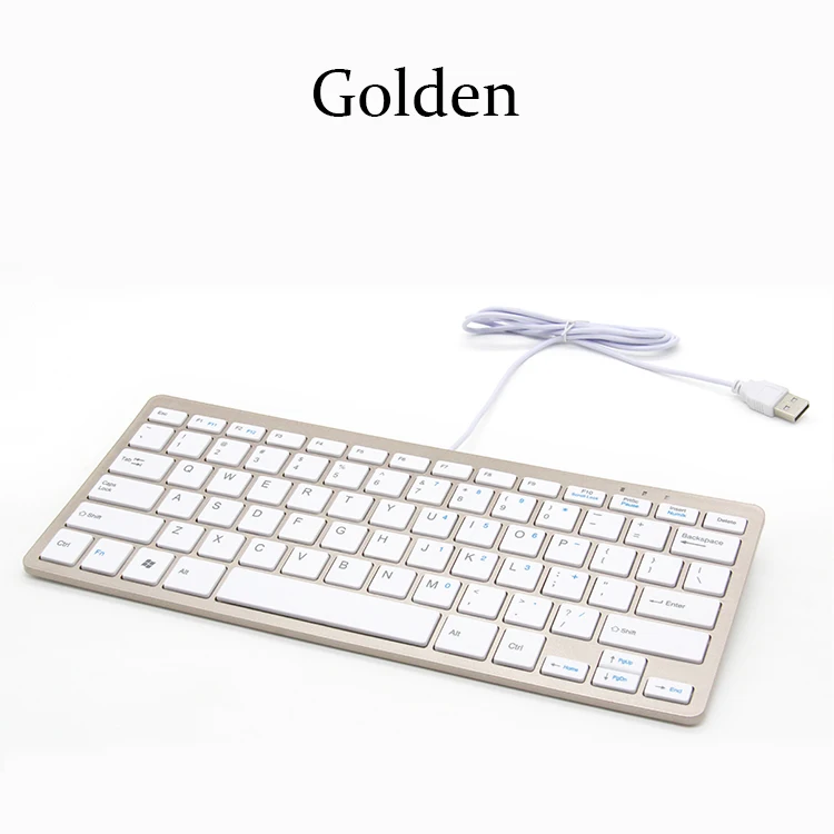 Factory Price 78 Keys Mini White Wired Keyboard small keyboard For PC and Laptop