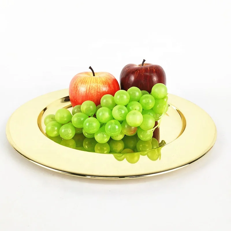 Hot sales China wholesale wedding decoration 13inch  gold charger plates