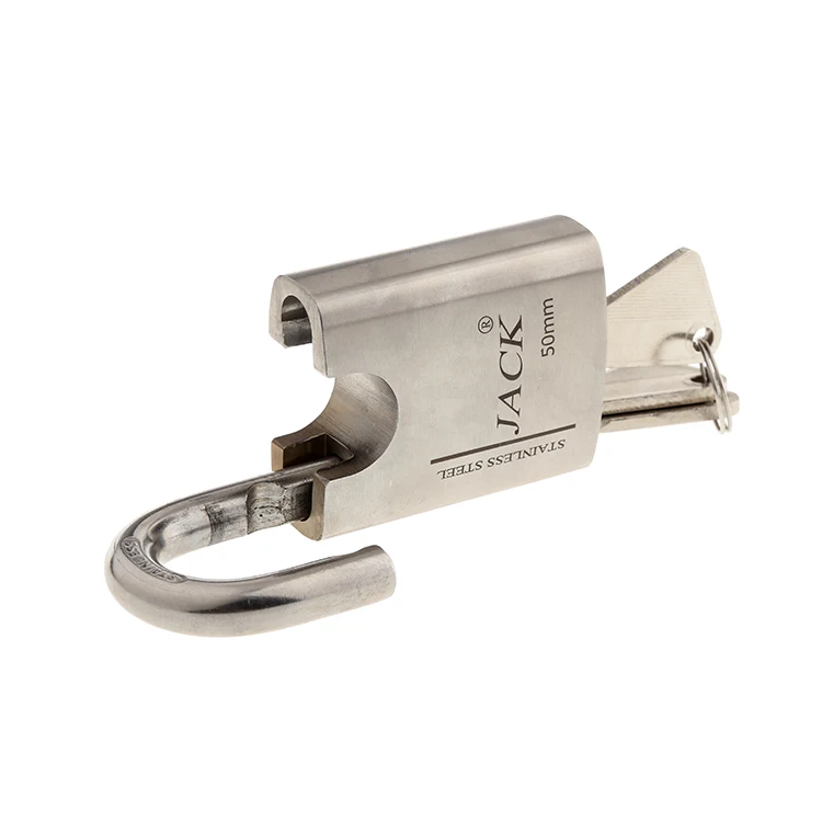 
High quality arc type wrapped shackle padlock cylinder changed stainless steel padlock 