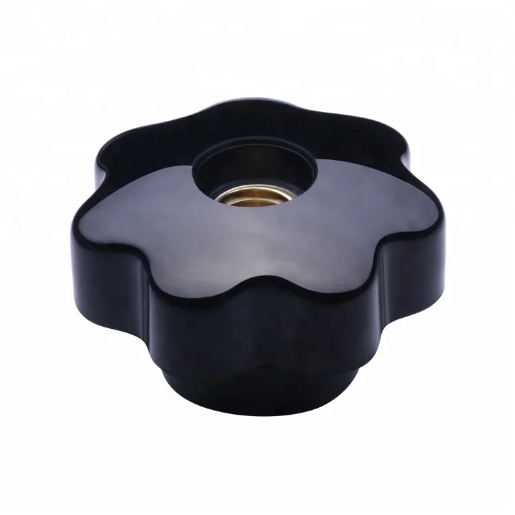 HL.12100 Bakelite Lobe Knob, Fluted Rim Threaded Hole Knobs