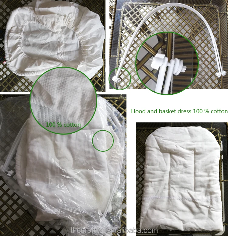 Wholesale Handmade Maize Corn Husk Portable Carry Baby Moses Basket