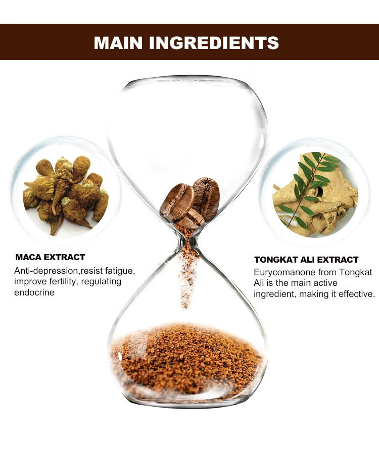 Male Enhancement  Stong Man Energy Tongkat Ali Maca Mushroom Coffee